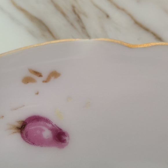 Set of 4 Vtg Antique Occupied Japan Tea Saucers Pink Roses - Picture 4 of 5
